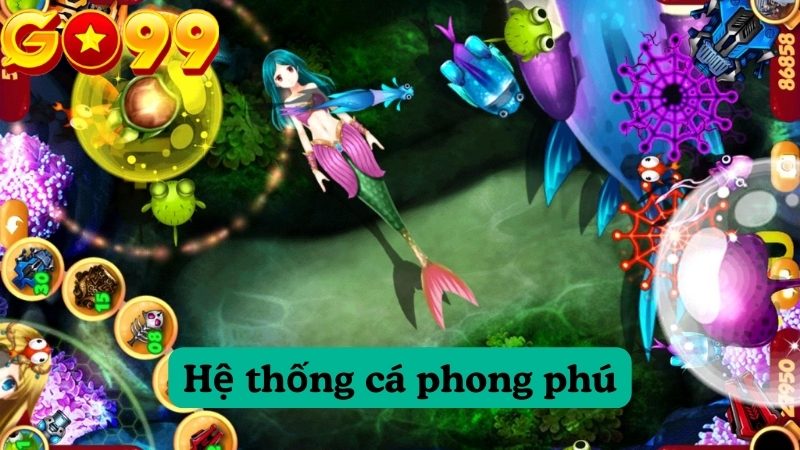 Các loại cá trong Sảnh Bắn Cá TP GO99